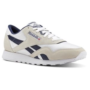 Reebok Classic Nylon M Turnschuhe Damen - Weiß/Navy - DE 682-KNT